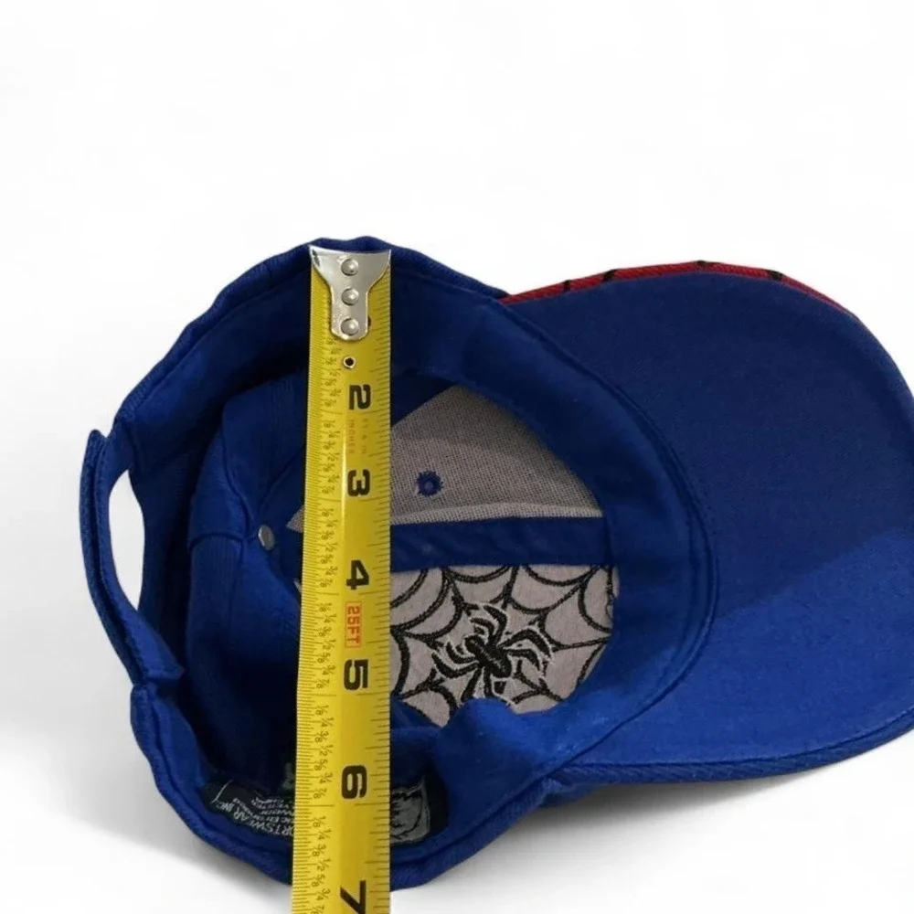 August Sportswear Spider Hat Kids Junior 52cm Blue Red Excellent Embroidered Cap